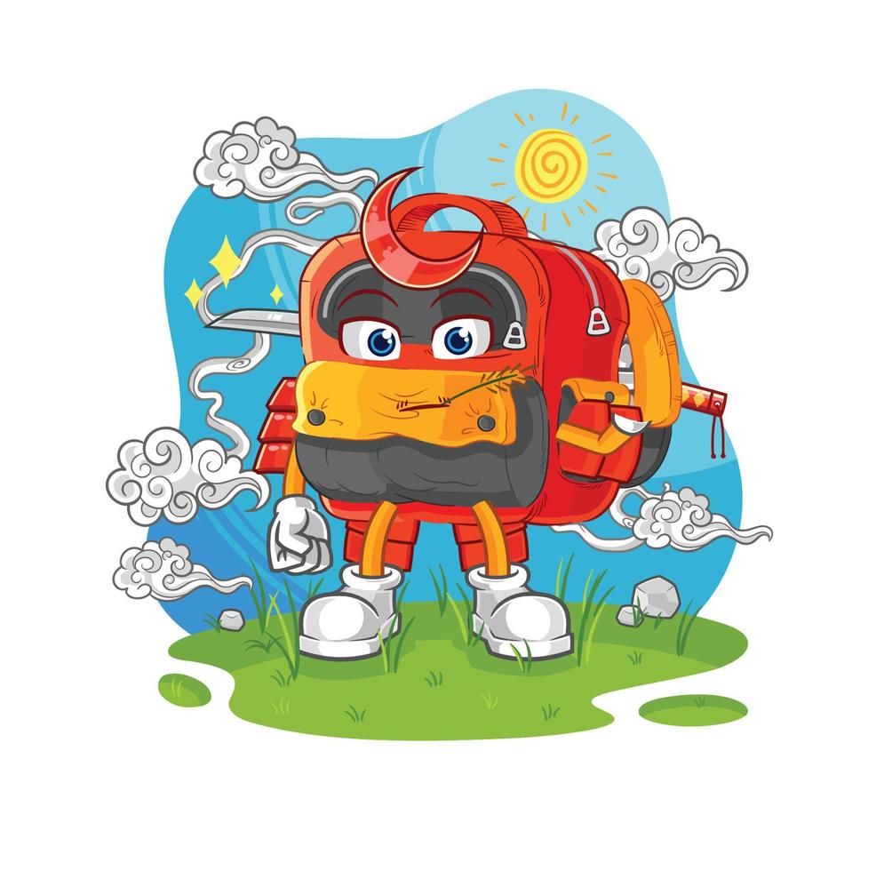 backpack cartoon vector