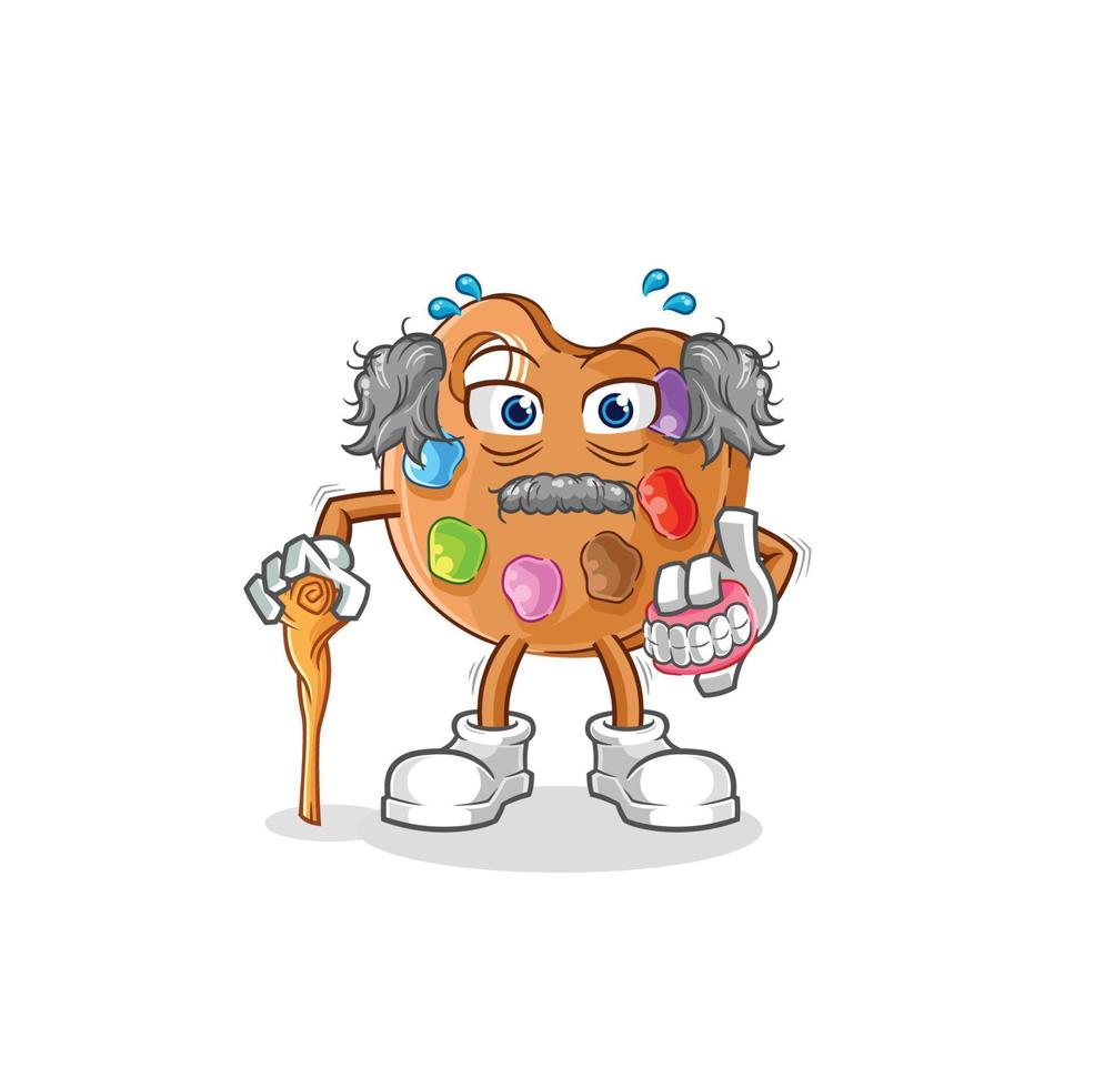 paint palette cartoon vector