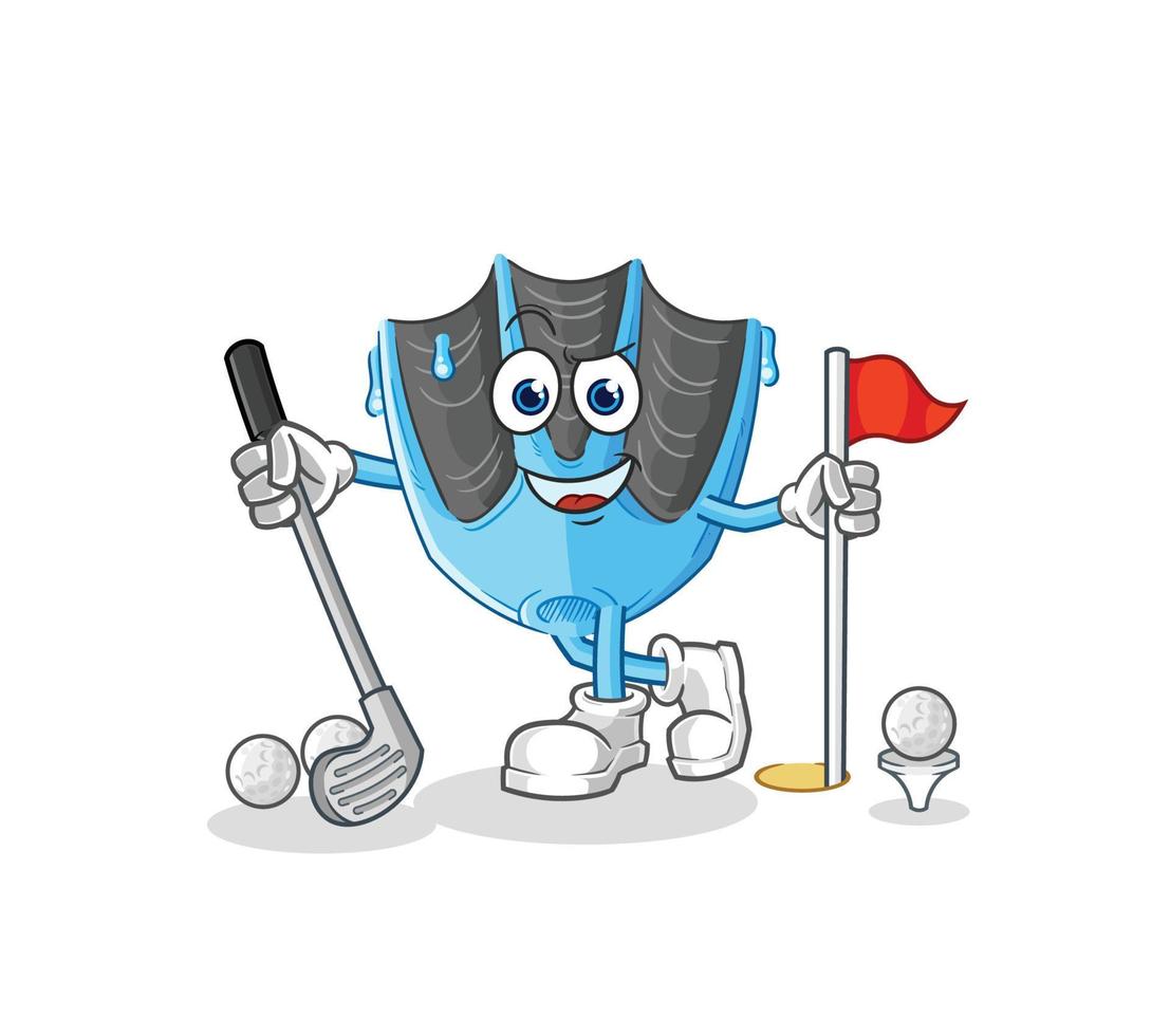 swimming fin cartoon vector