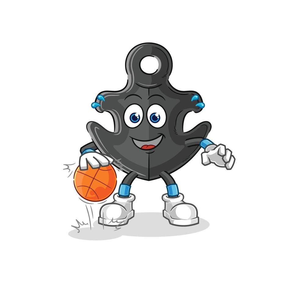 anchor cartoon mascot vector