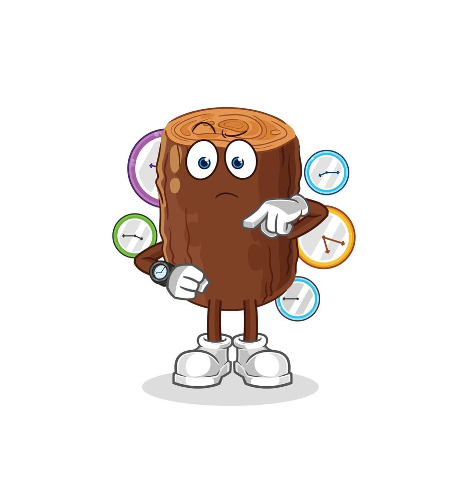log cute cartoon character vector