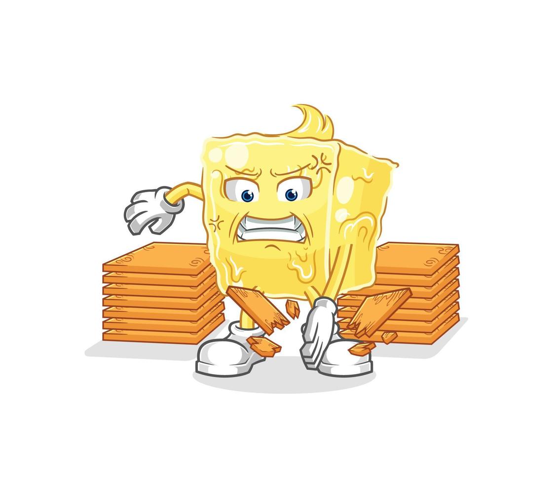 butter character cartoon vector