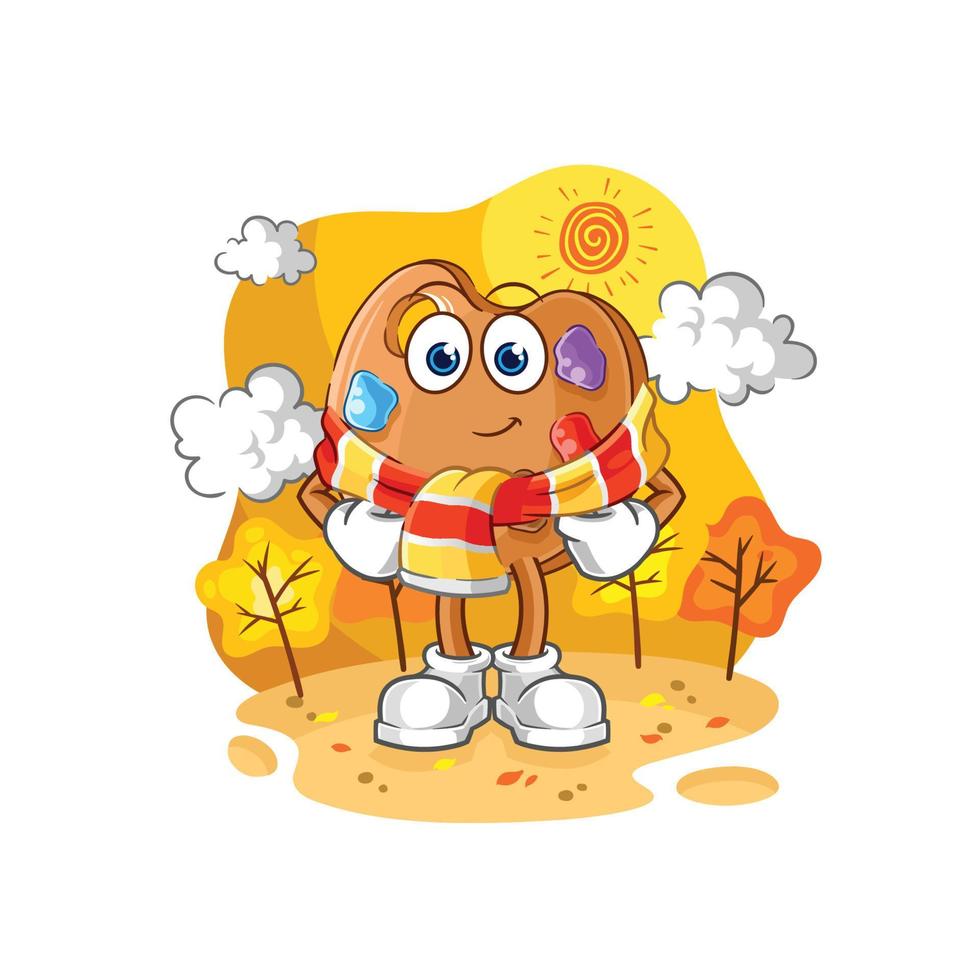 paint palette cartoon vector