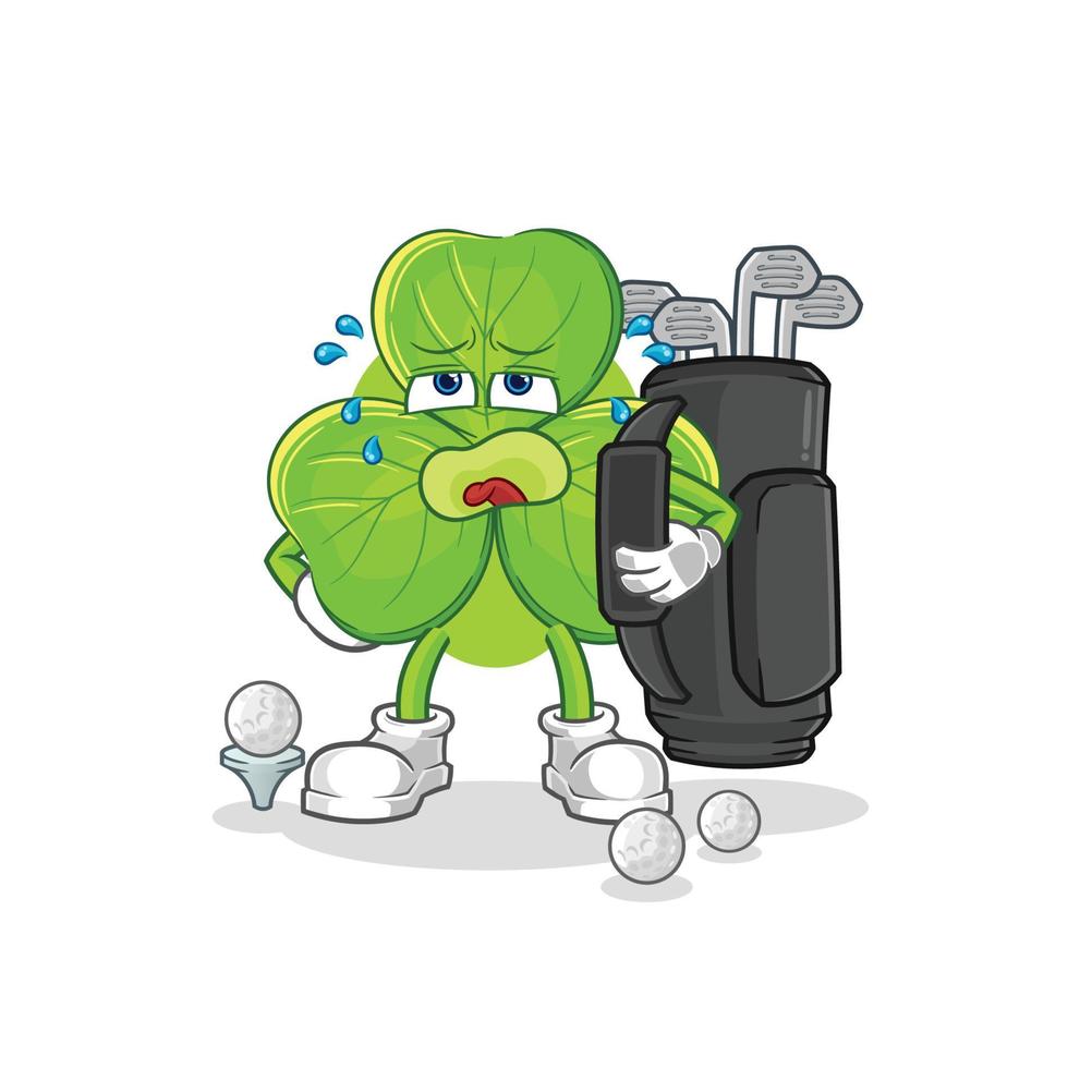 clover luck character illustration vector