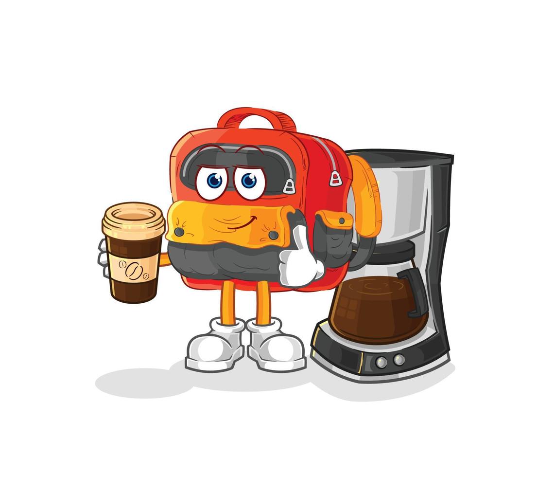 backpack cartoon vector