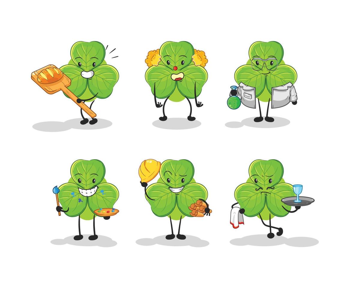 clover character cartoon vector