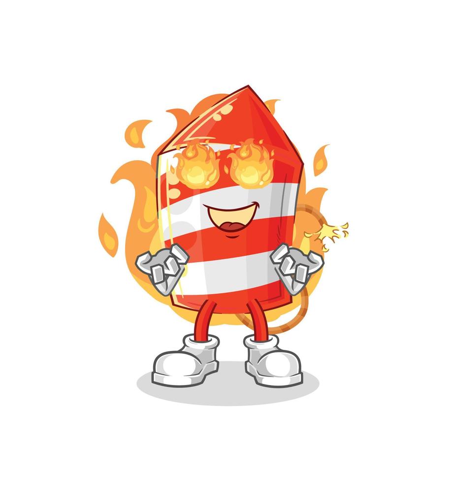 fireworks cartoon character vector