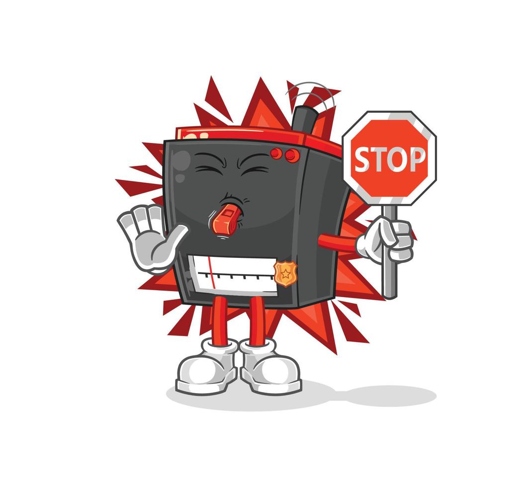 radio cartoon character vector