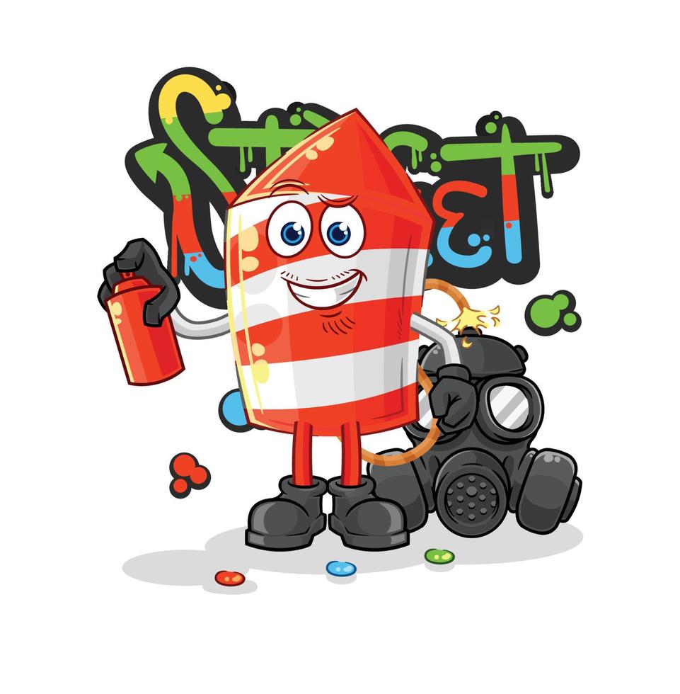 fireworks cartoon character vector