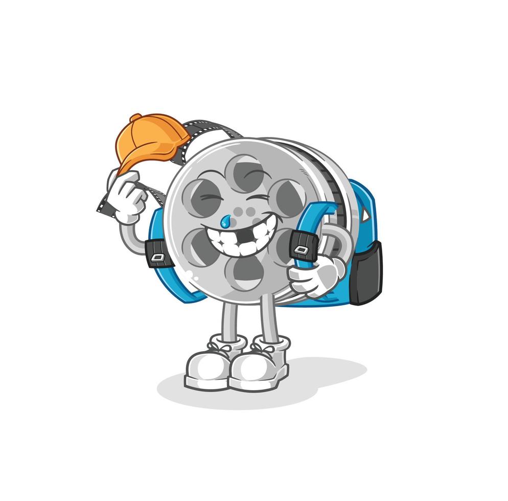 film reel cute cartoon vector