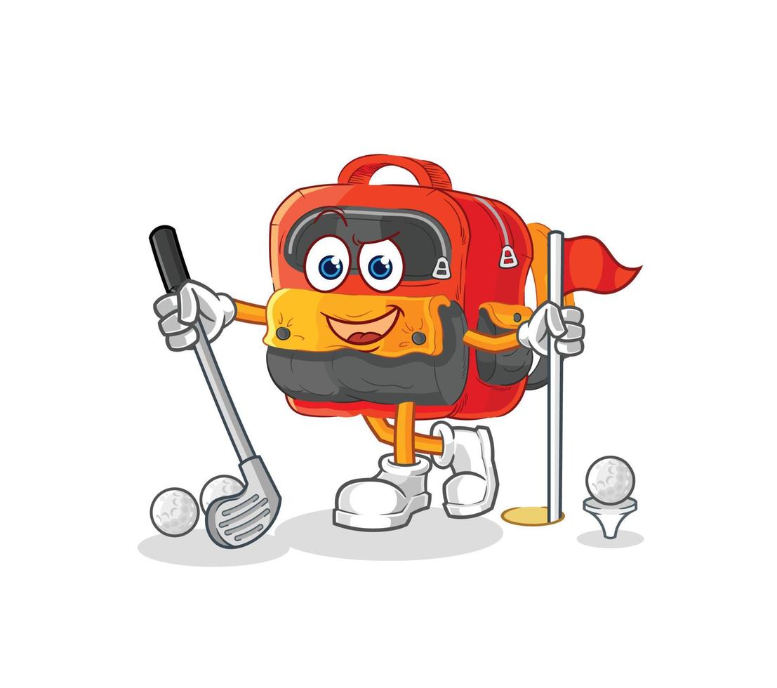 backpack cartoon vector