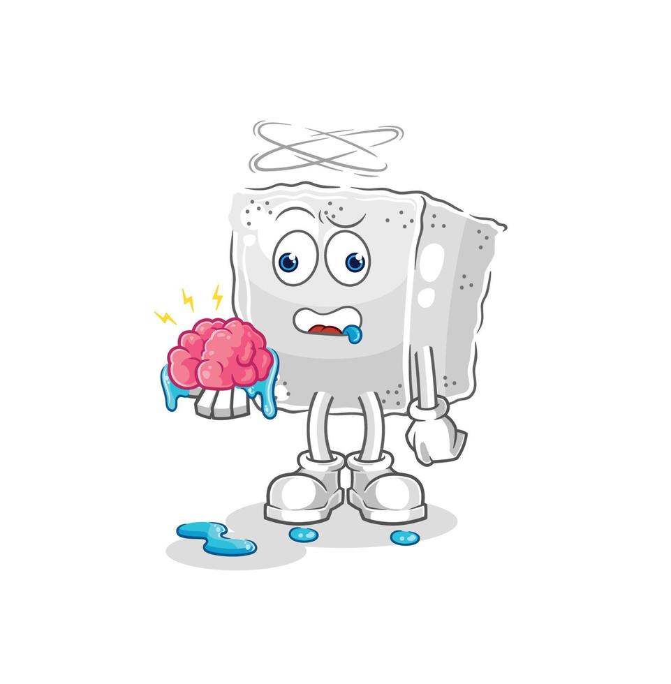 sugar cube cartoon vector