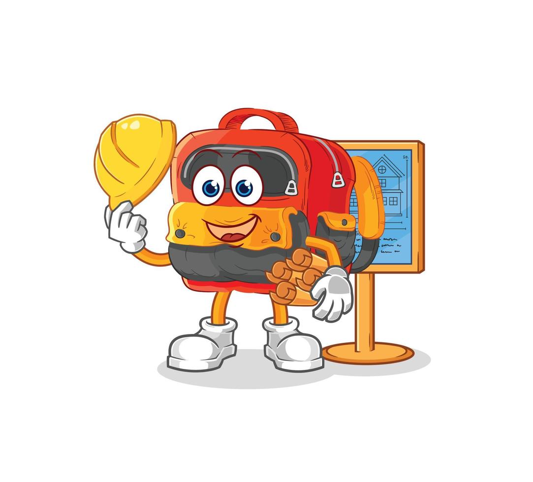 school backpack vector character