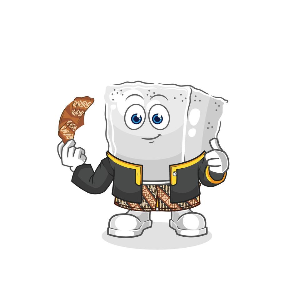 sugar cube cartoon vector