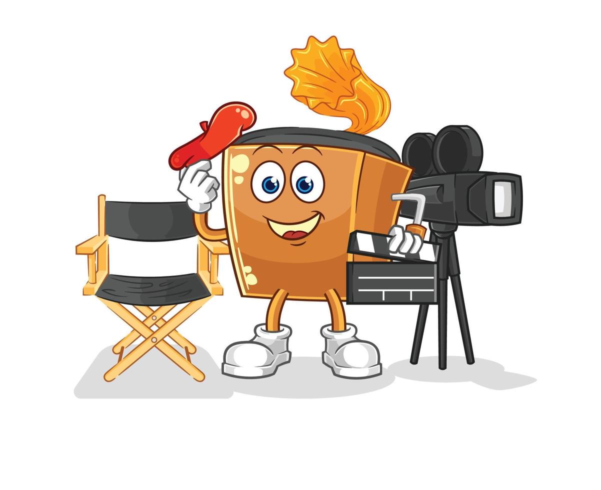 record player illustration character vector
