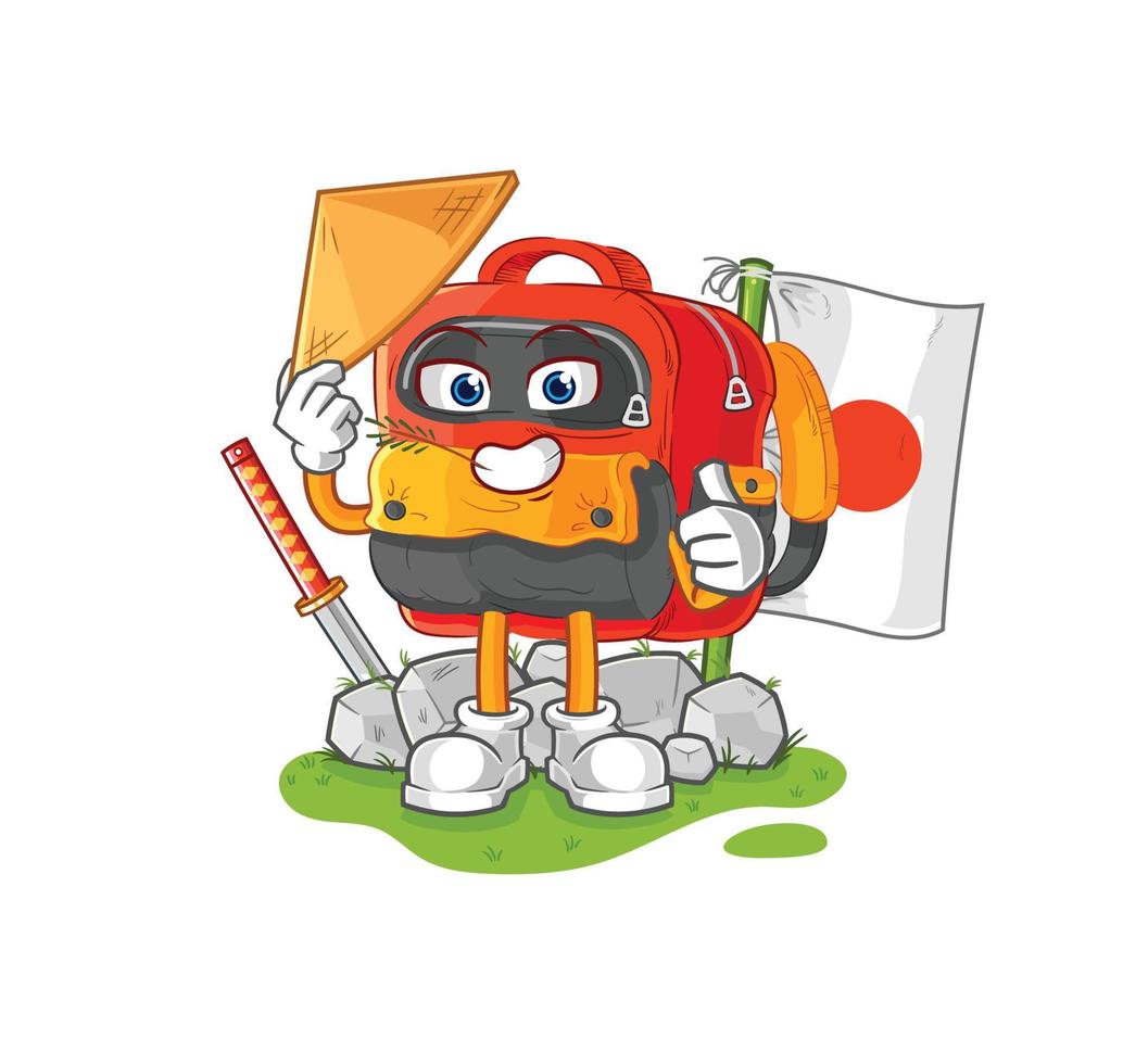 backpack cartoon vector