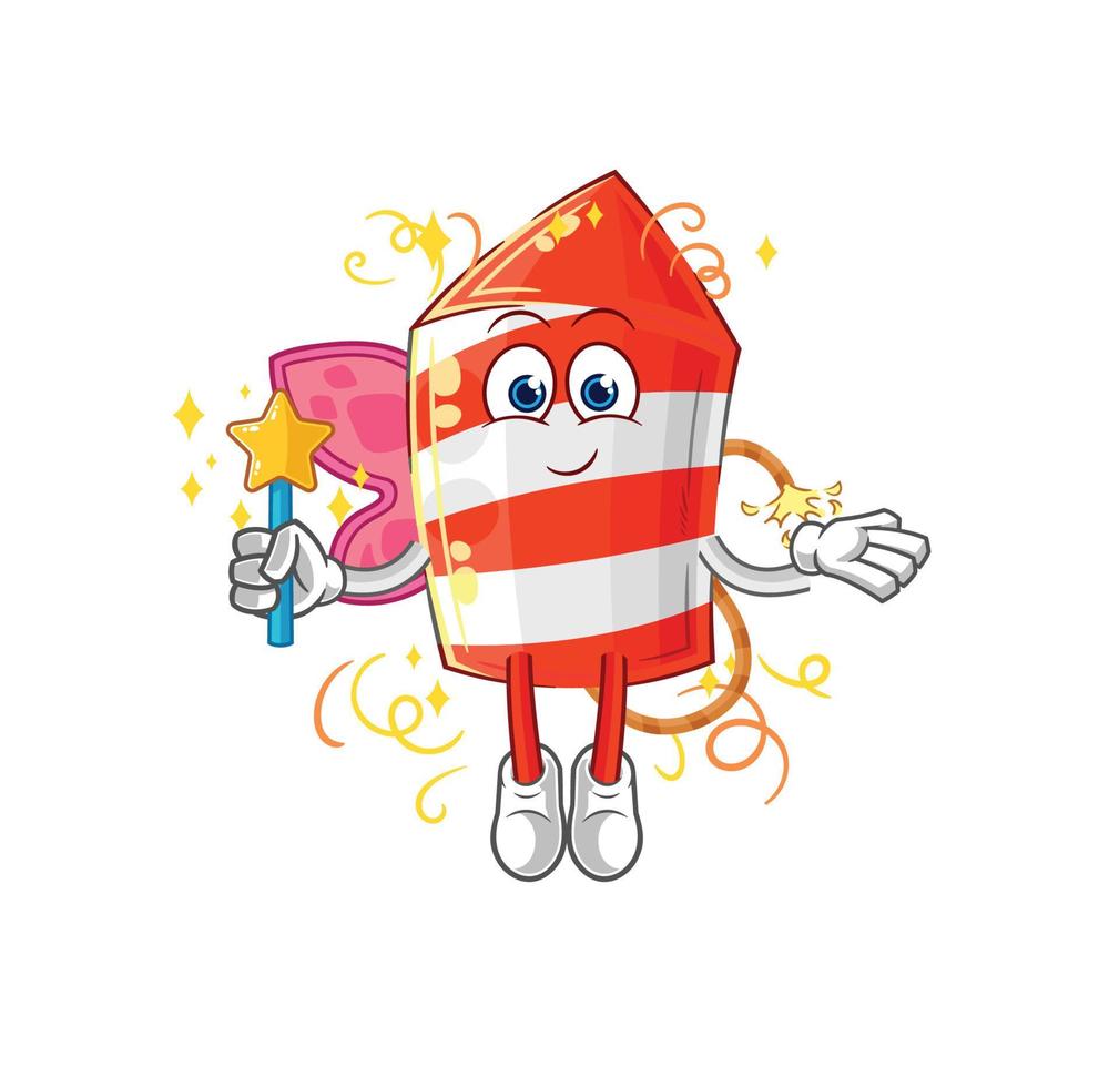 fireworks cartoon character vector