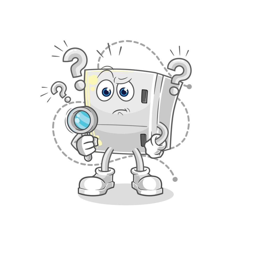 refrigerator mascot vector