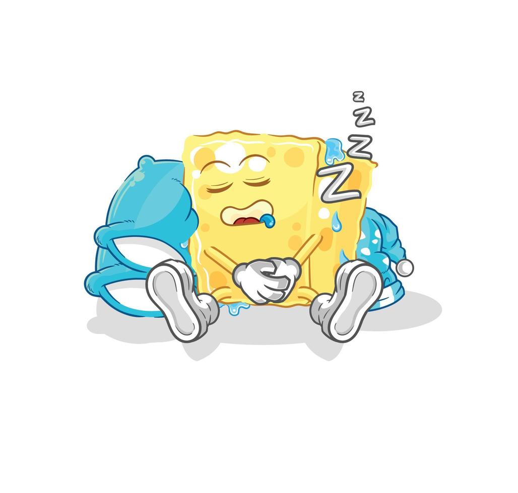 sponge character cartoon vector
