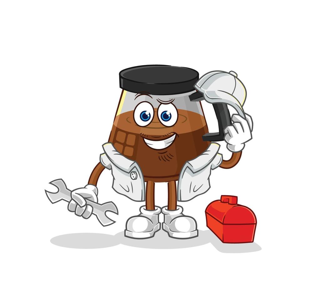 coffee machine vector character