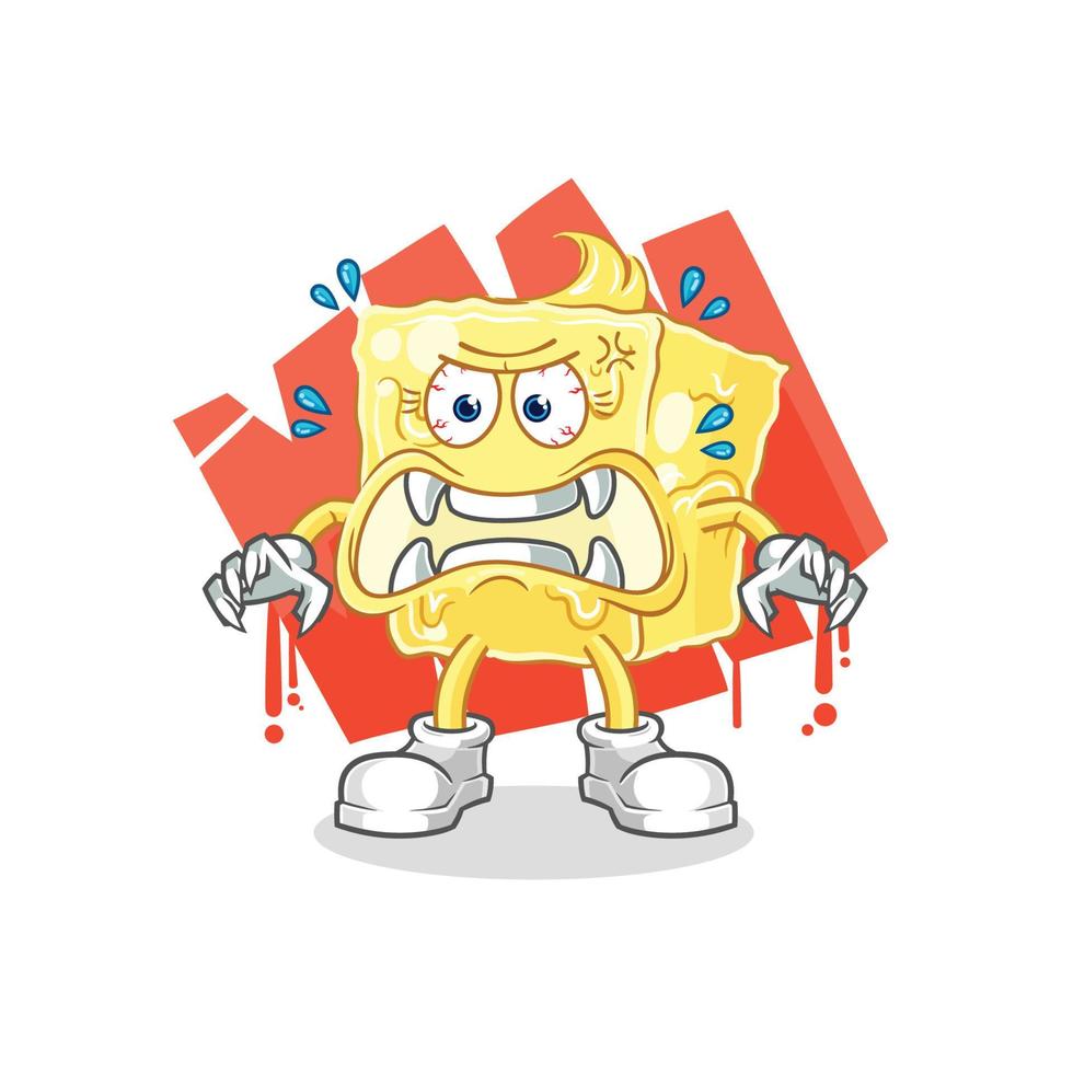 butter character cartoon vector