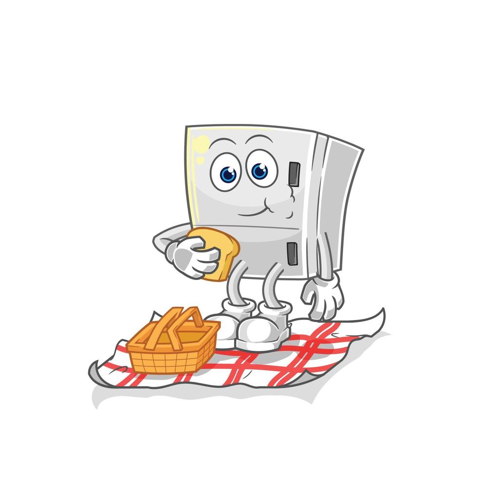 refrigerator mascot vector