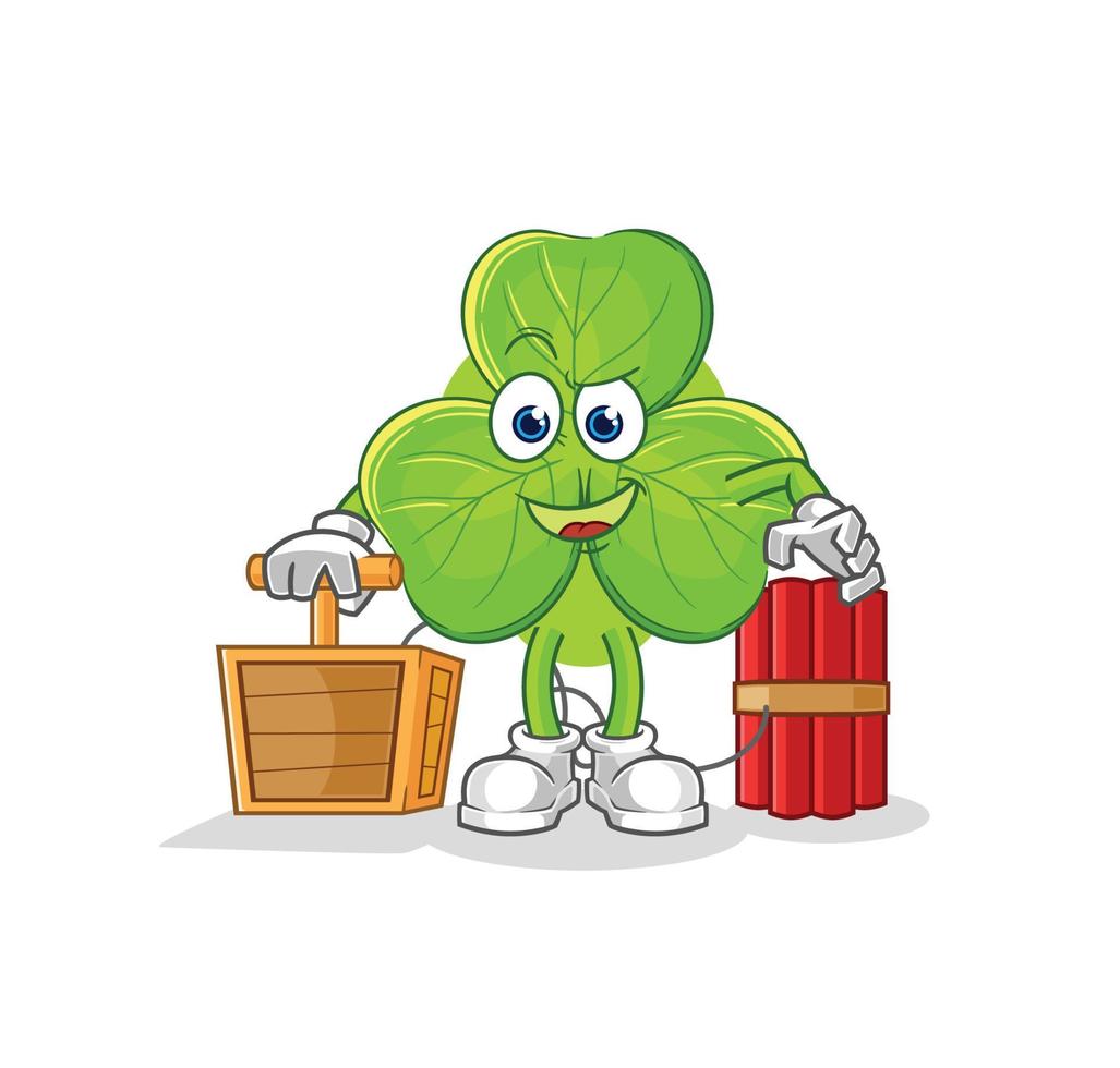 clover cartoon character vector