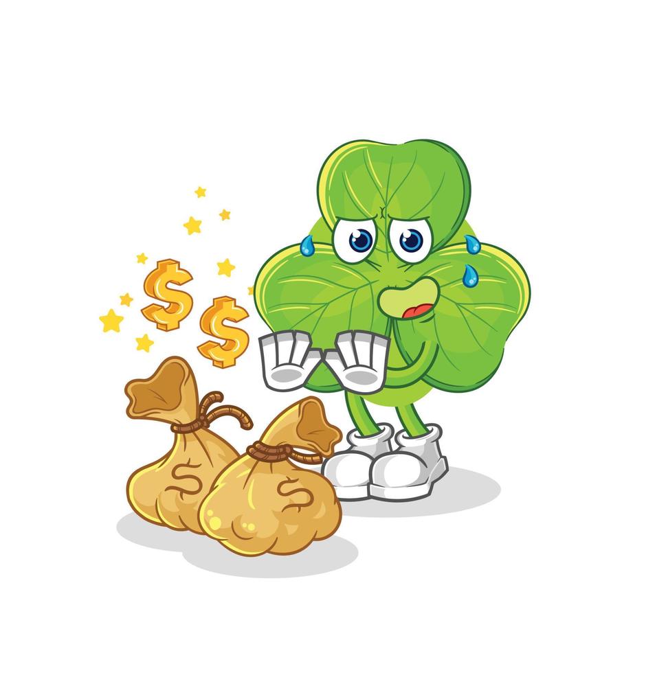 clover cartoon character vector