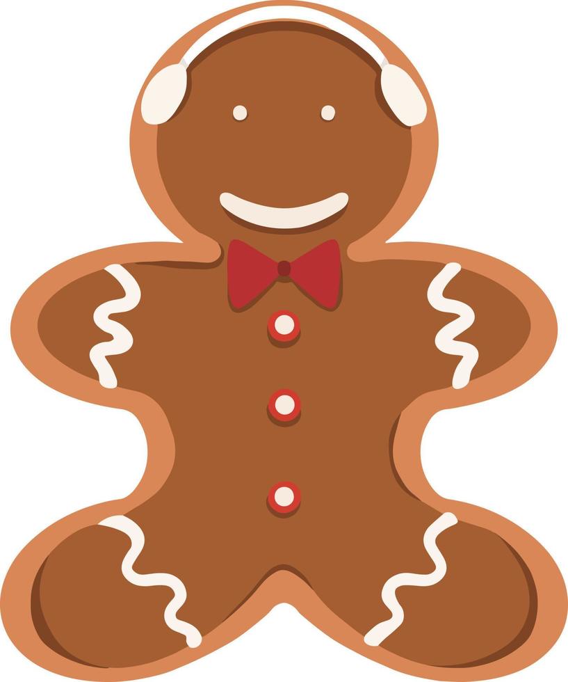 colección de hombre de pan de jengibre. icono de navidad. símbolos de vacaciones de invierno. golosinas festivas. galletas de año nuevo, dulces. ilustración vectorial vector