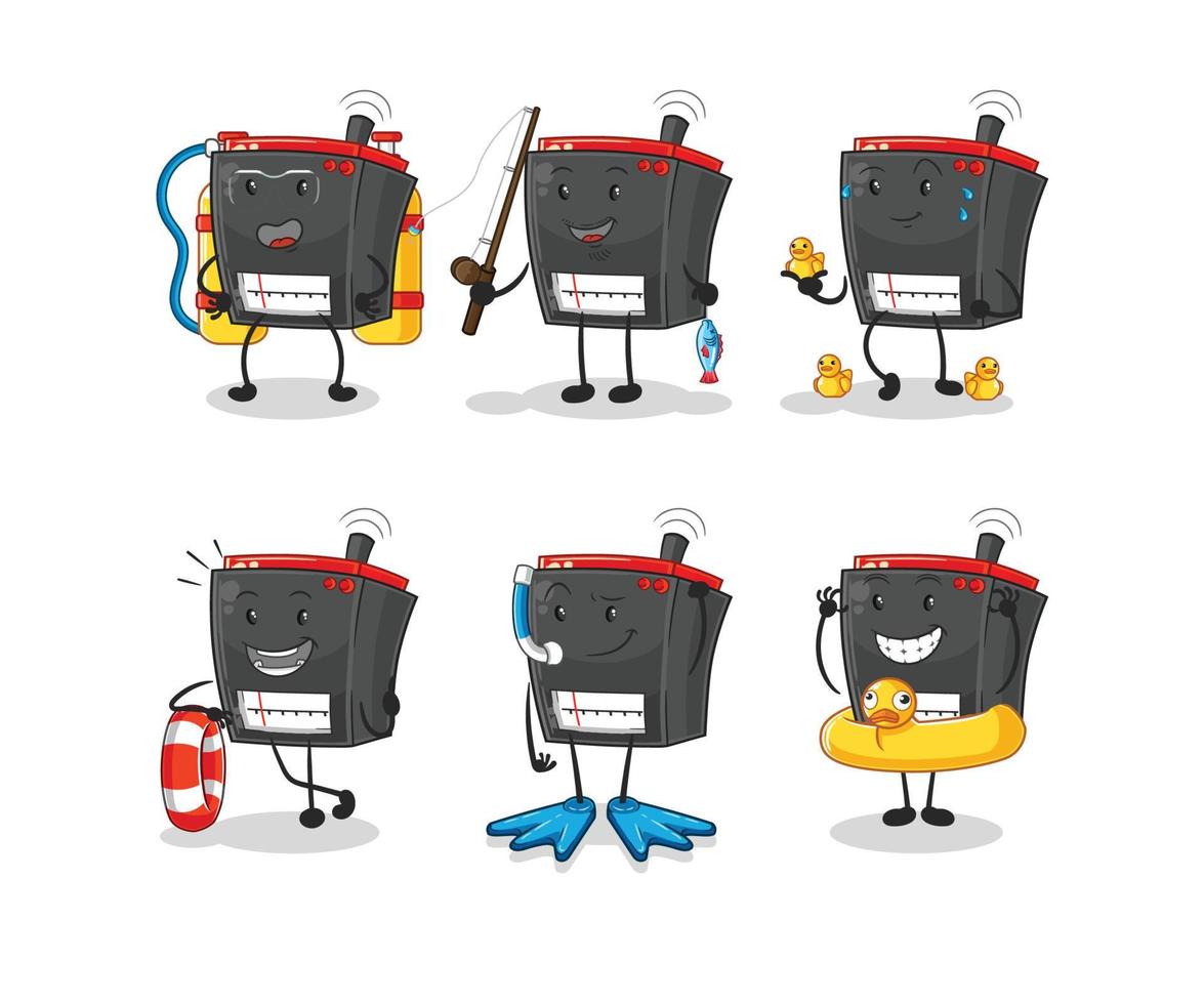 radio cartoon character vector