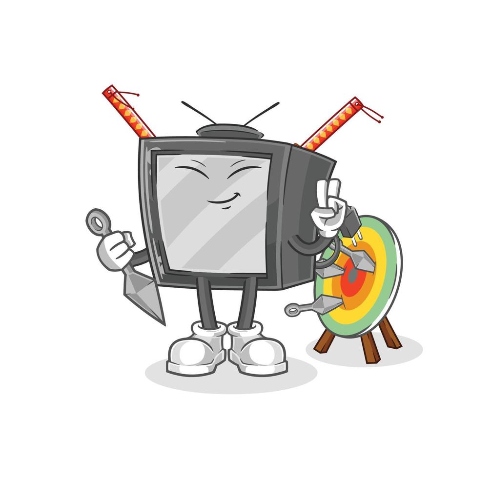 personaje de dibujos animados de televisión vintage vector