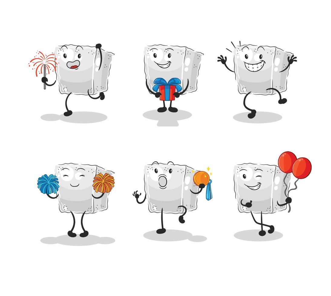 sugar cube cartoon vector