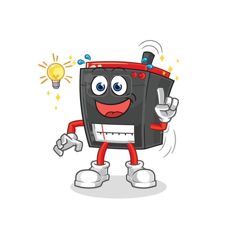 radio cartoon character vector