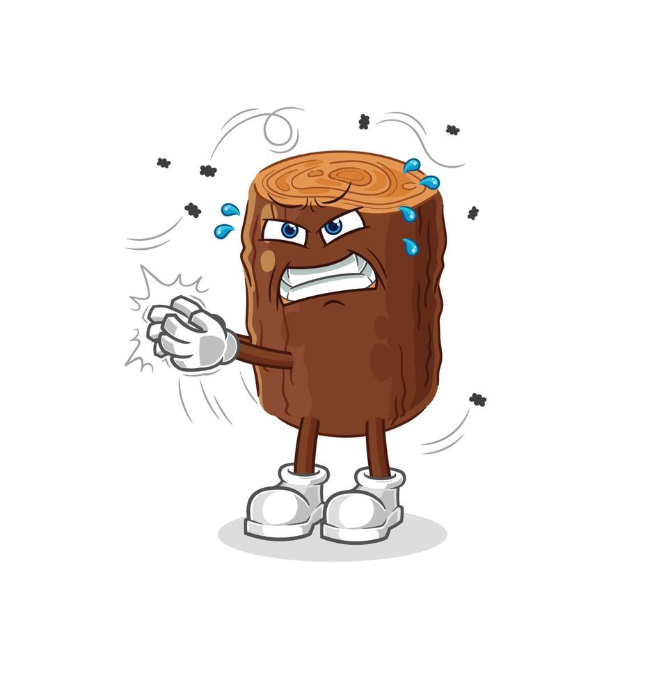 log cute cartoon character vector