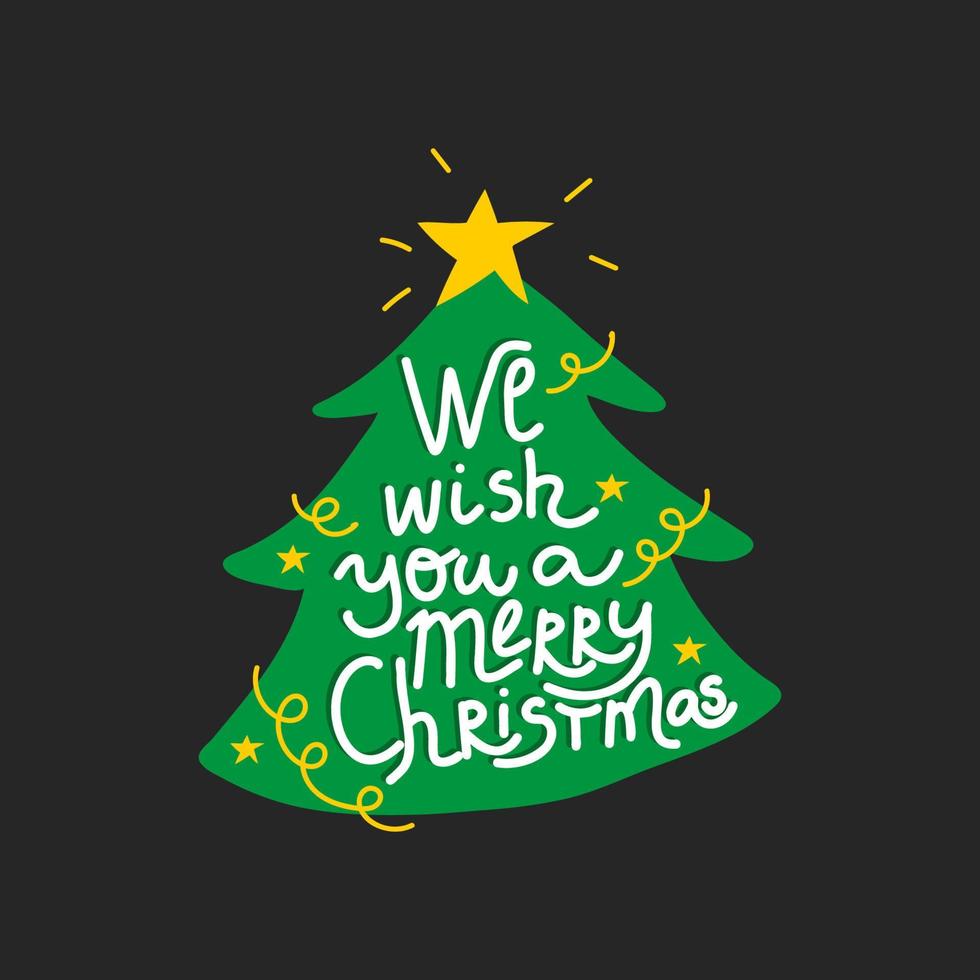 Simple Christmas tree vector illustration.