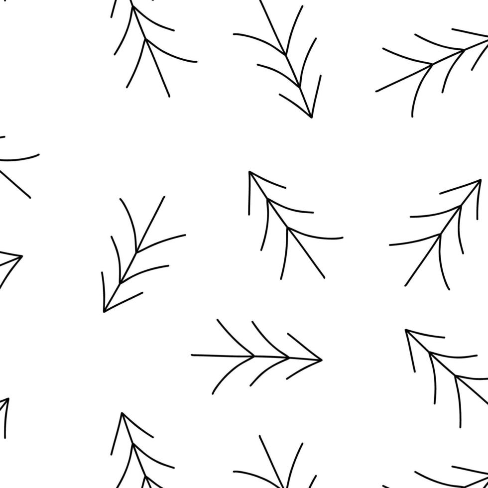 Christmas endless pattern with simple Christmas trees. vector