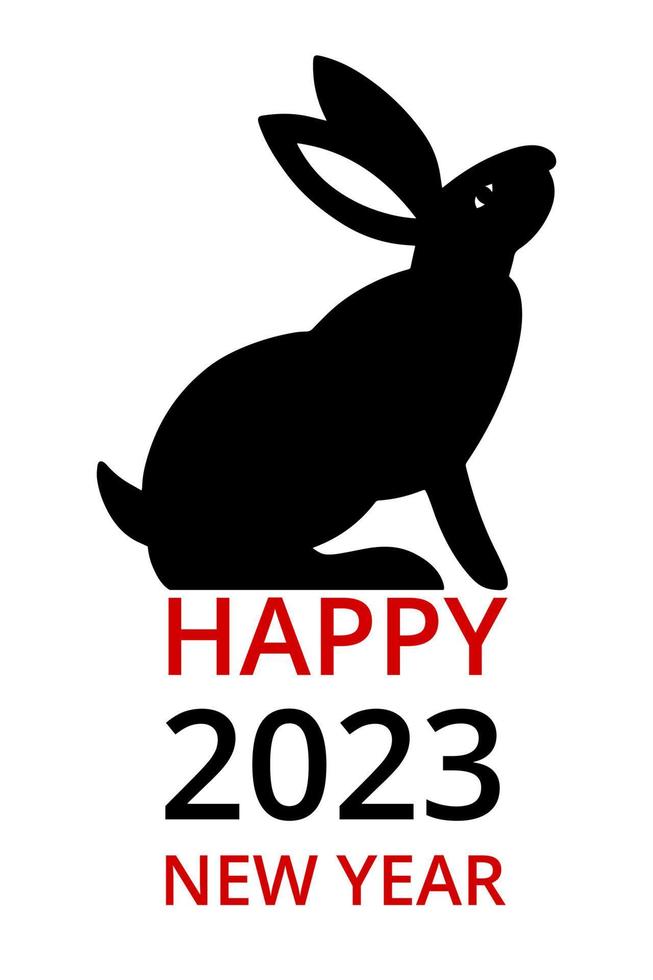 Happy new year symbol of 2023 year vector illustration.
