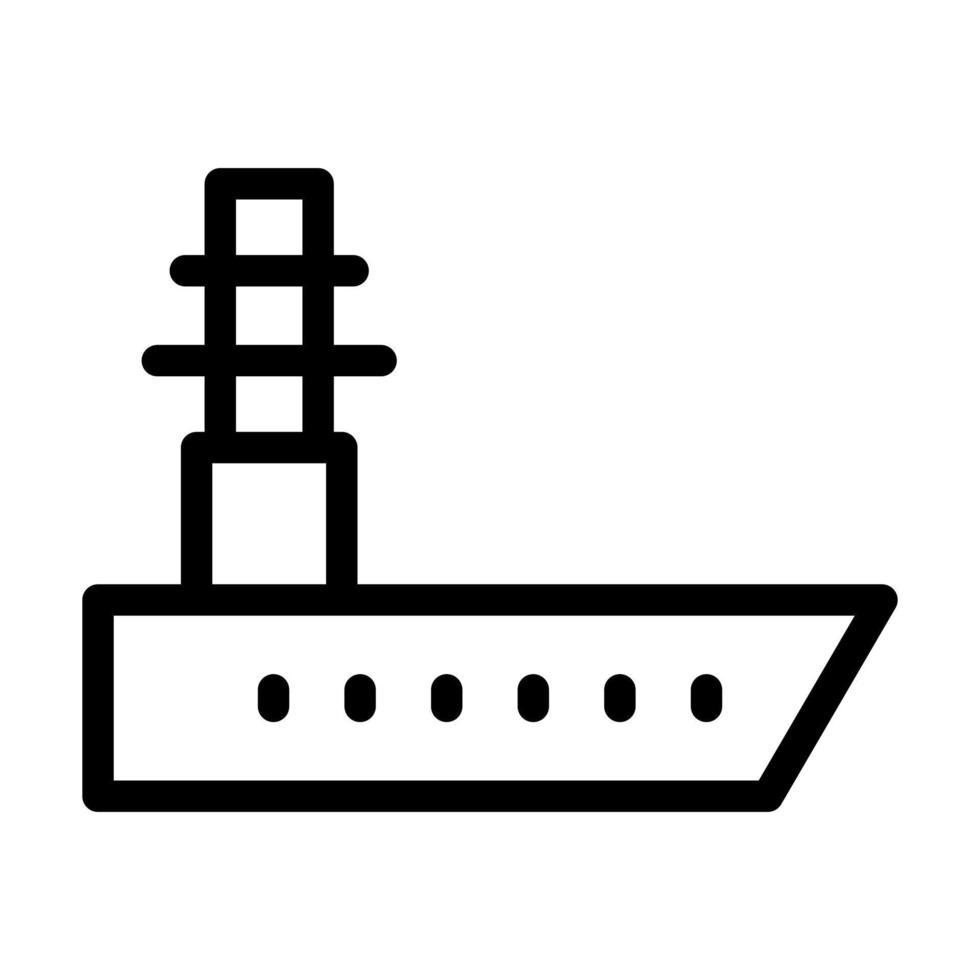 Aircraft Carrier Icon Design vector