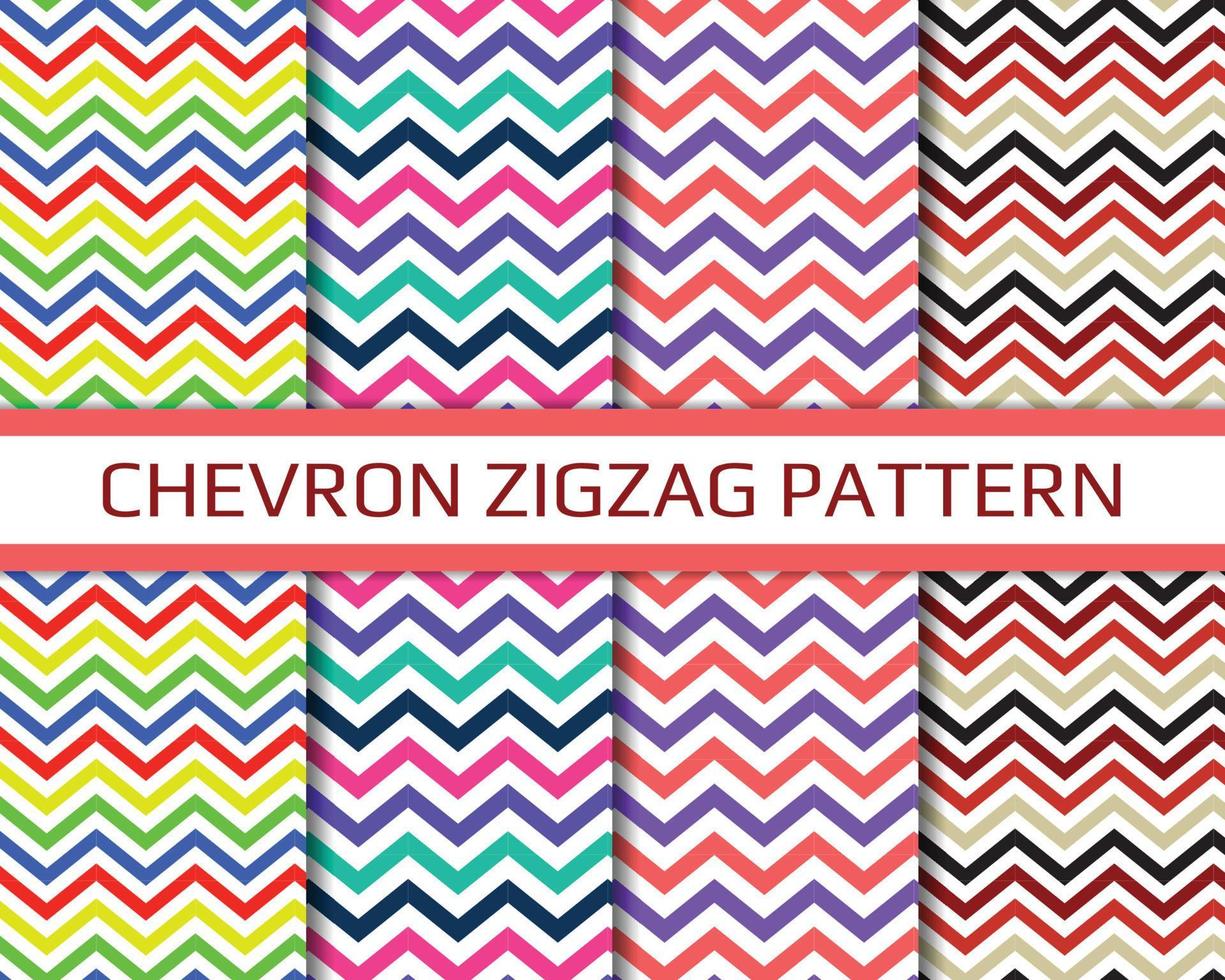 Seamless chevron zigzag pattern set vector