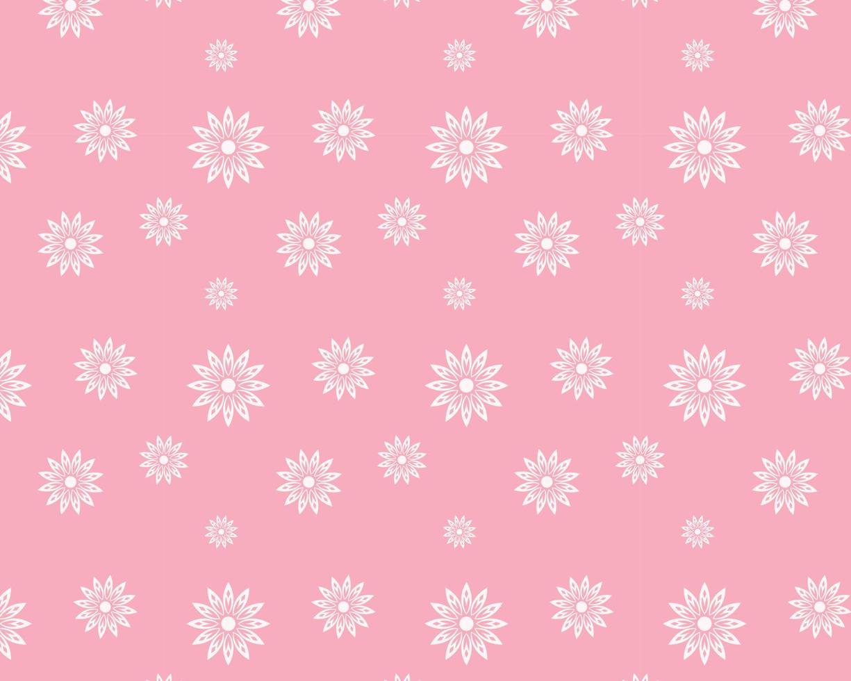 Floral pink seamless snowflake pattern vector