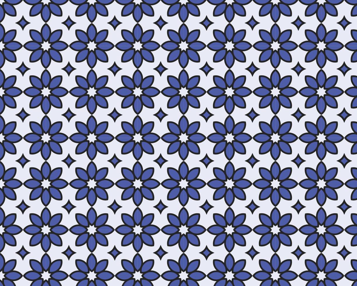 Geometric moroccan style flower pattern vector