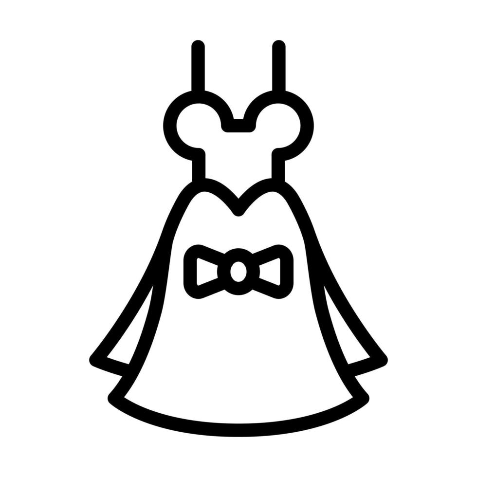 diseño de icono de vestido de novia vector