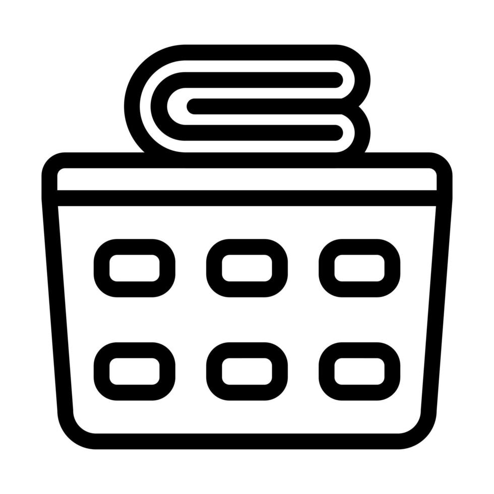 Laundry Basket Icon Design vector