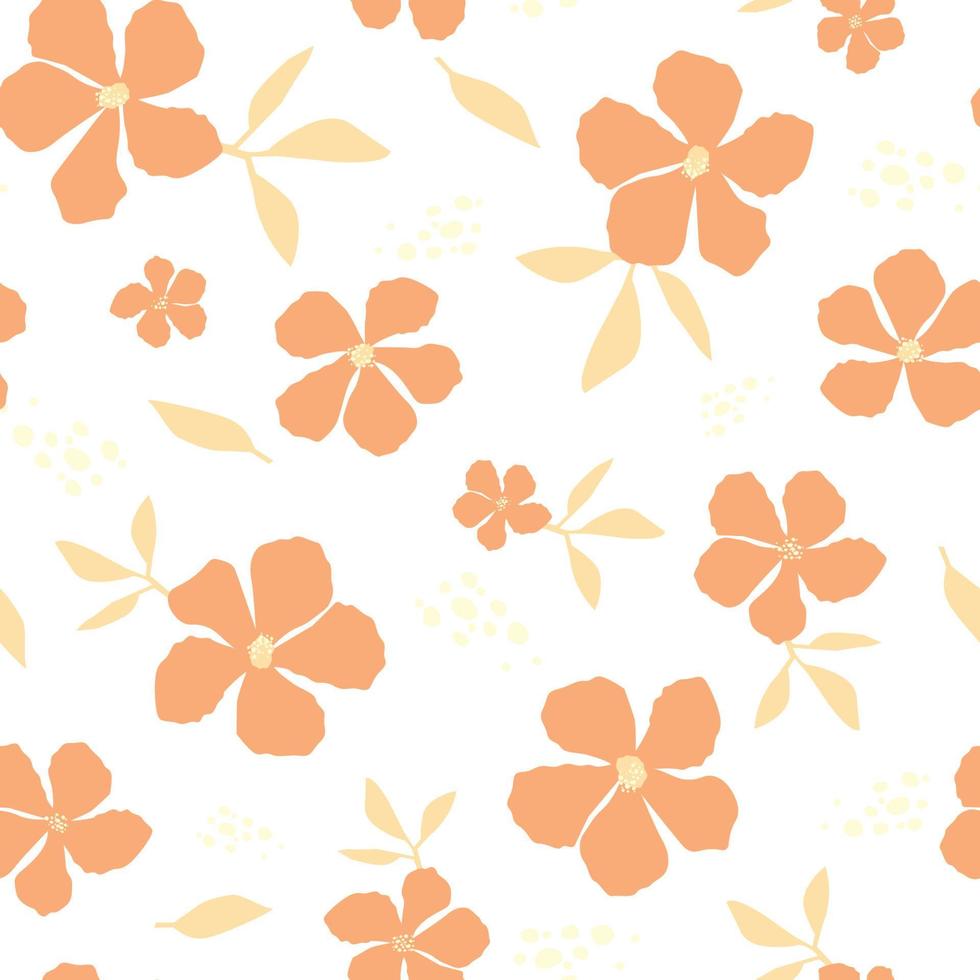 Seamless floral pattern. Delicate natural summer print. Vector graphics.