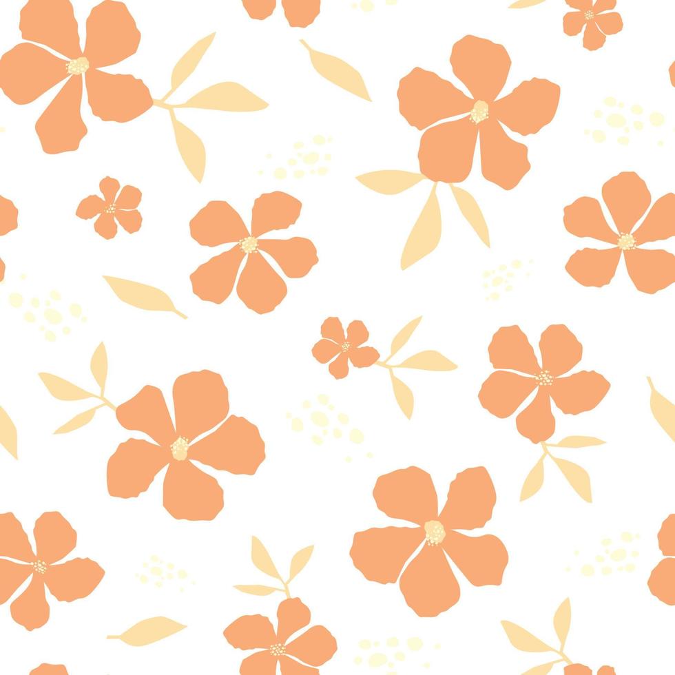 patrón floral transparente. delicado estampado natural de verano. gráficos vectoriales vector