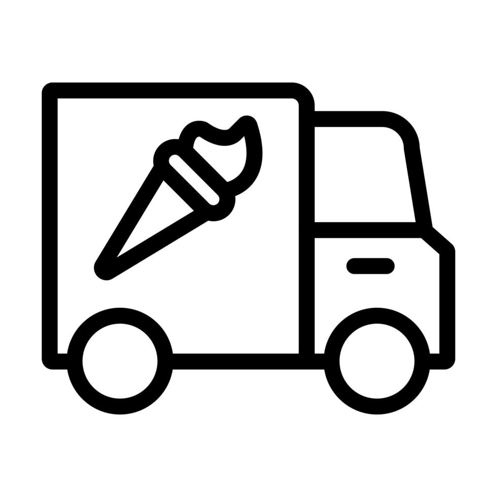 diseño de icono de furgoneta de helados vector