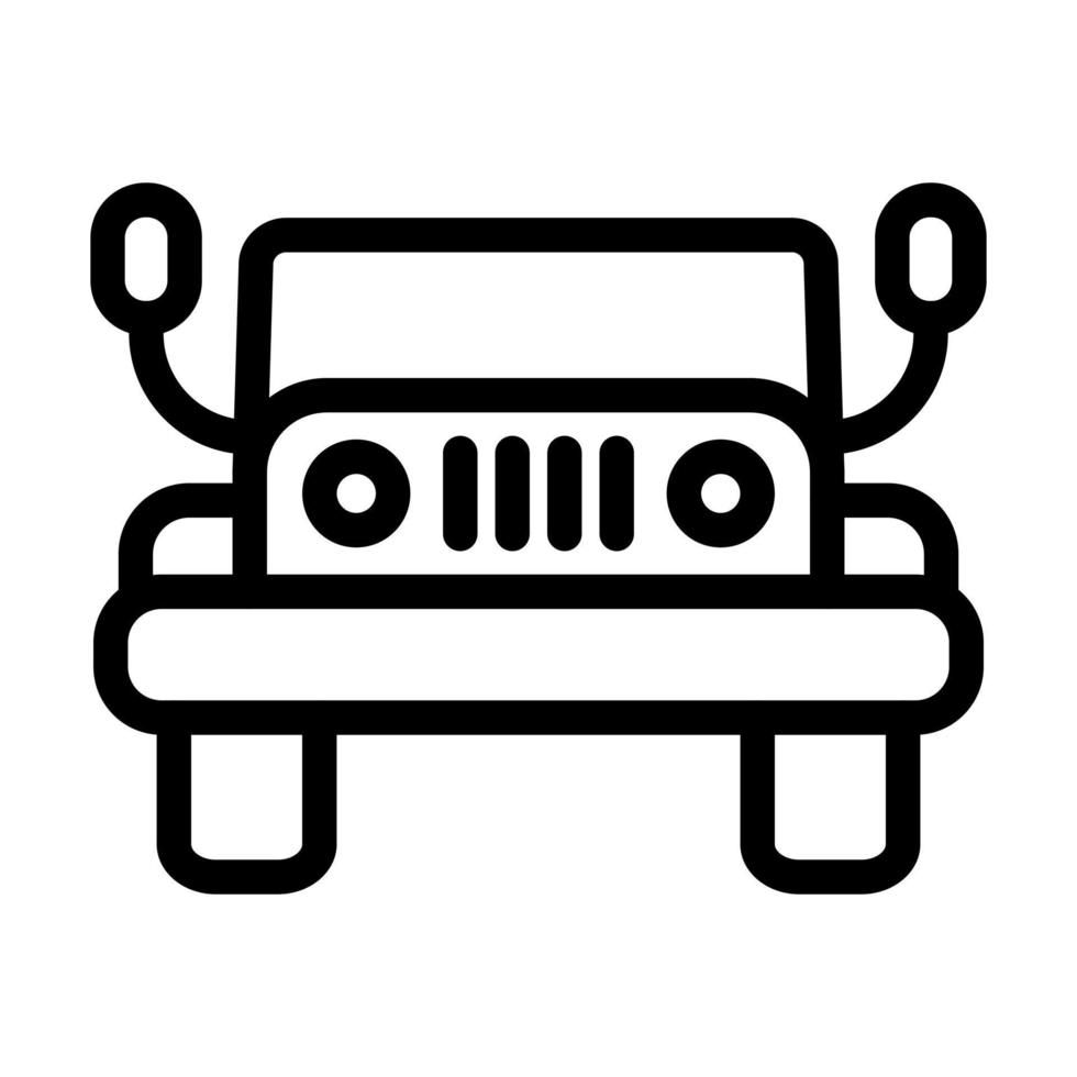 Military Jeep Icon Design vector
