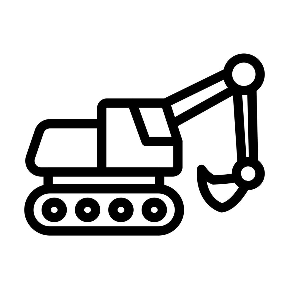 Excavator Icon Design vector