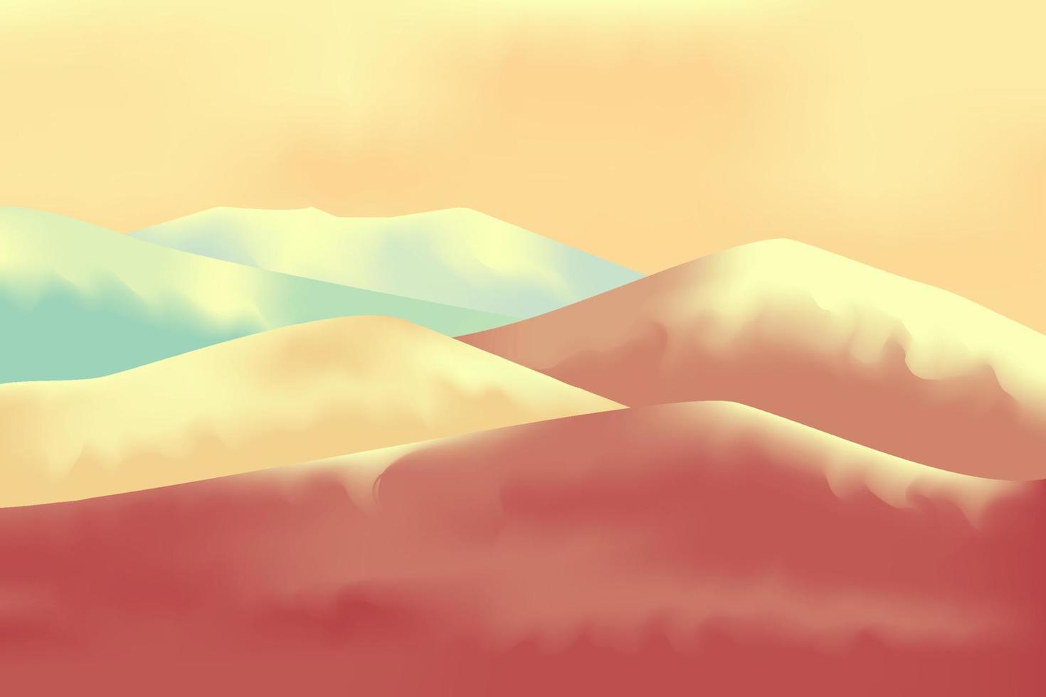 naturaleza montaña color pastel paisaje fondo vector