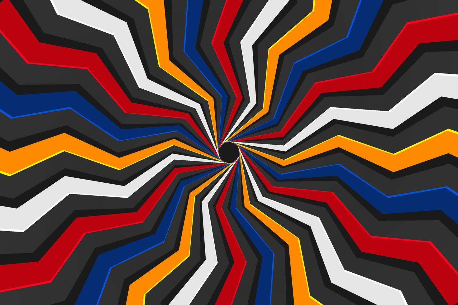 Retro sunburst psychedelic abstract background design vector